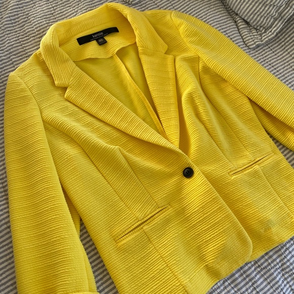 Yellow Ribbed Kensie Jacket